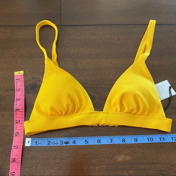 Shade & Shore Women's Ribbed Triangle Bikini Top - Picture 2 of 6